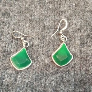 Elegant Green Drop Earrings